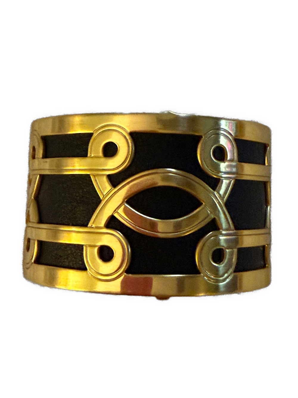 Brighton Gold and Black Cuff Bracelet